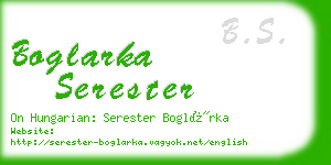 boglarka serester business card